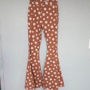 Altar'd State Terracotta and White Floral Pants